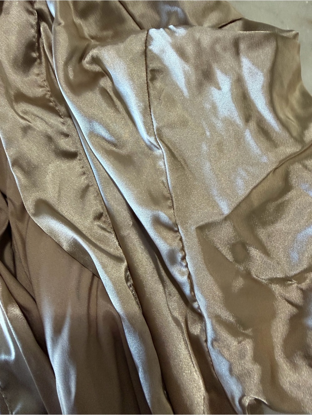 Turquaz Satin Kimono Robe above knee length - champagne gold shimmer Women SM - Picture 5 of 5